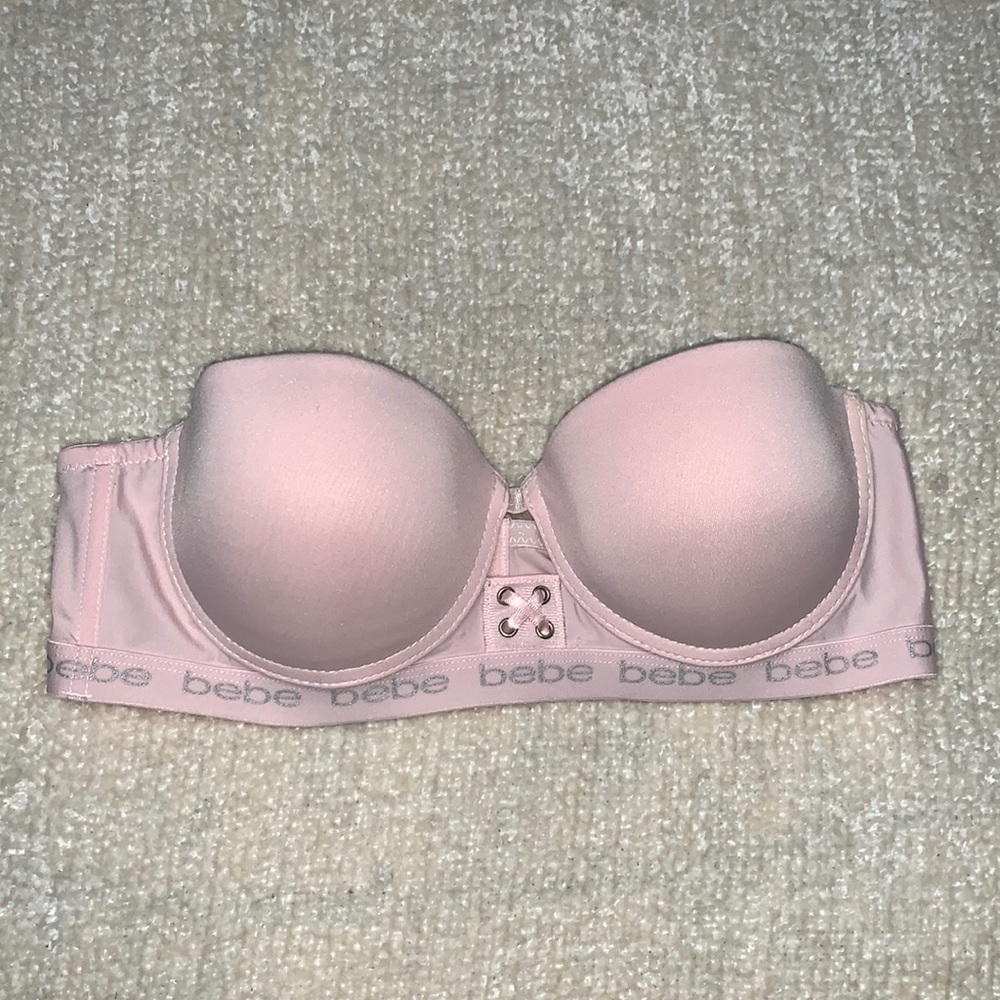 Bebe Pink strapless bra